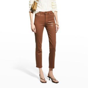 PAIGE Cindy Cindy Luxe Coated Jeans Cognac